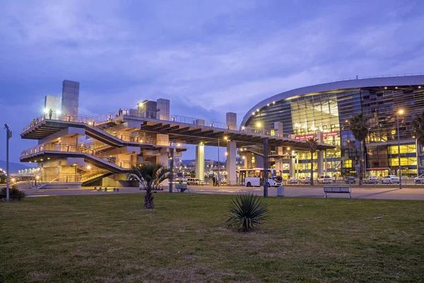 Rusia Sochi Enero 2019 Edificio Estación Ferrocarril Adler Ciudad Sochi —  Fotos de Stock