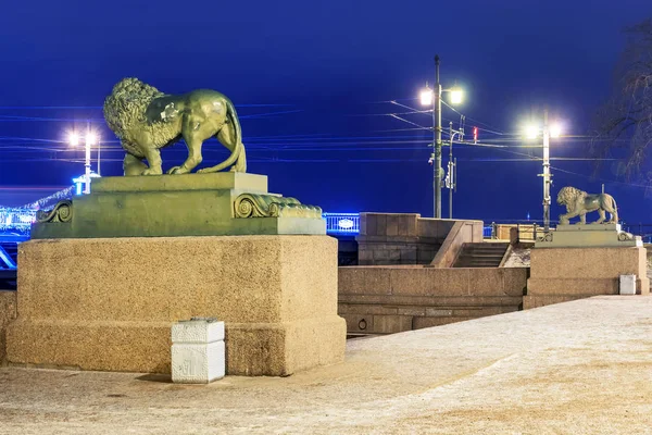 Lion Embankment São Petersburgo Rússia — Fotografia de Stock