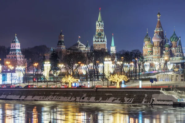 Moscovo Rússia Vista Inverno Kremlin Moscou — Fotografia de Stock