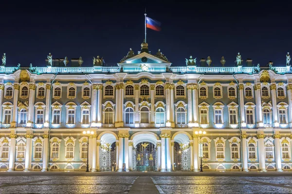 Facciata Del Palazzo Inverno Hermitage House Punto Riferimento Iconico San — Foto Stock