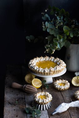 limonlu pasta, seçici odaklı.