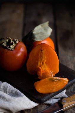 Lezzetli hurma, seçici odak