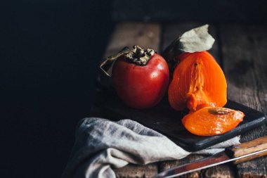 Lezzetli hurma, seçici odak
