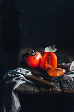 Lezzetli hurma, seçici odak