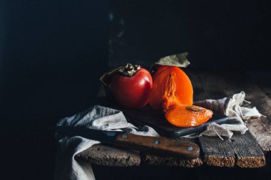Lezzetli hurma, seçici odak