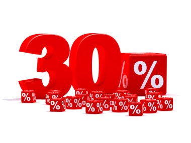 20 Prozent mit vielen kleinen Prozentzeichen