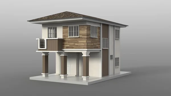 Beyaz arka plan üzerinde genel izole 3d ev işleme.