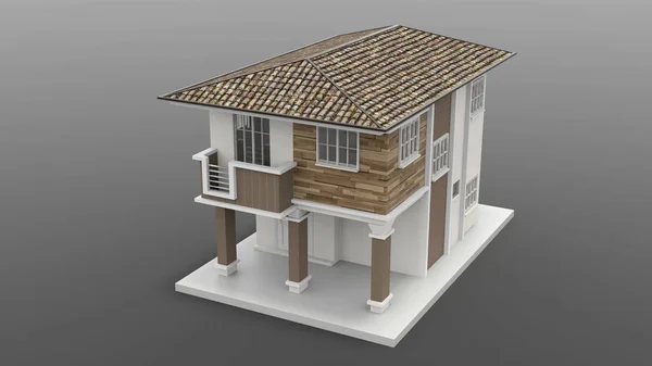 Beyaz arka plan üzerinde genel izole 3d ev işleme.