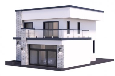 3D render lüks modern ev