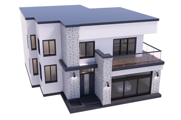 3D render lüks modern ev