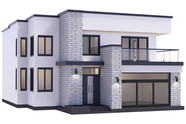 3d rendering luxury modern house — Stock Photo, Image