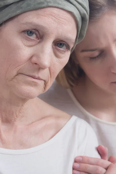 Paciente con cáncer débil — Foto de Stock