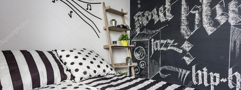 Teenage Girl Music Themed Bedroom Blackboard Music Room