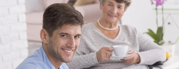 Dags för morgon te — Stockfoto