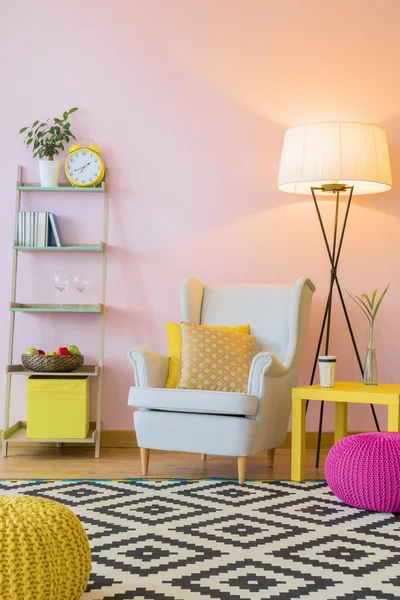 Schöne rosa Home Interieur — Stockfoto