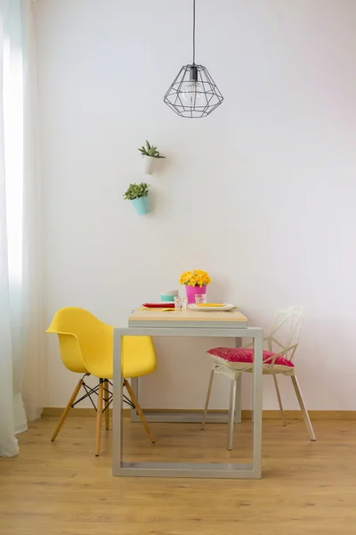 Modern table for two — Stock Photo, Image