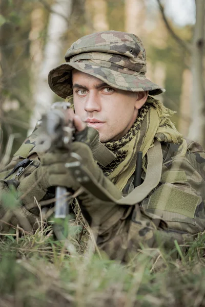 Ready to die for his country — Stock Photo, Image