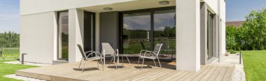 Güzel manzaralı Villa veranda