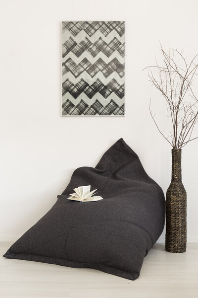 Удобное серый мешок кресло
