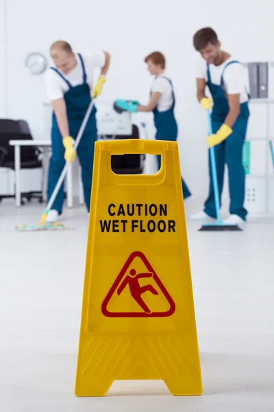 Wet floor sign — Stock Photo, Image