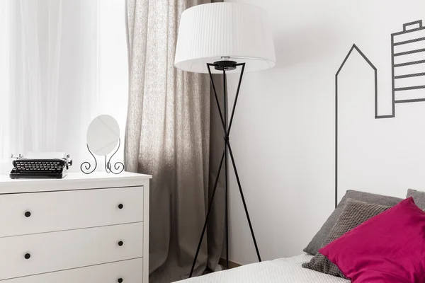Stylish female bedroom — ストック写真