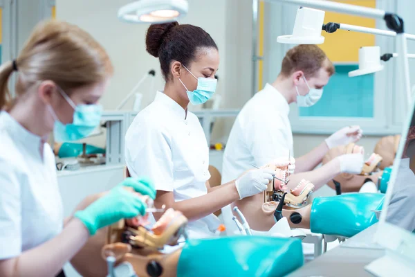 Студенты стоматологии — стоковое фото