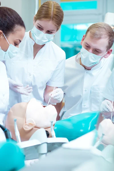 Students at the dental surgery — Stock Photo, Image
