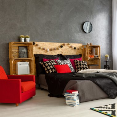 Çağdaş daire modern yatak odası