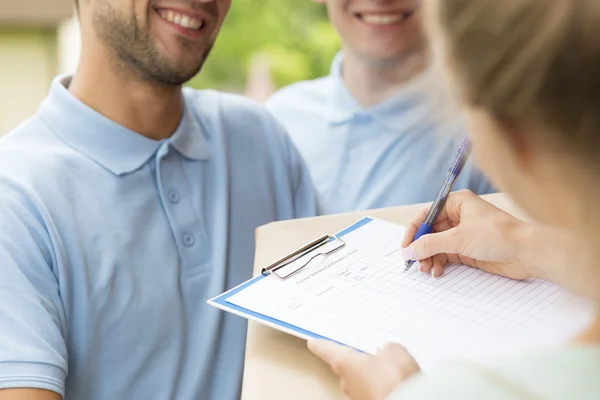 Ordini che consegniamo — Foto Stock