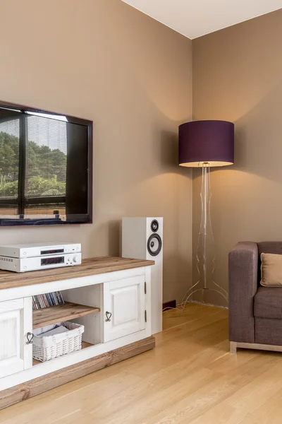 Idea obývací pokoj TV — Stock fotografie