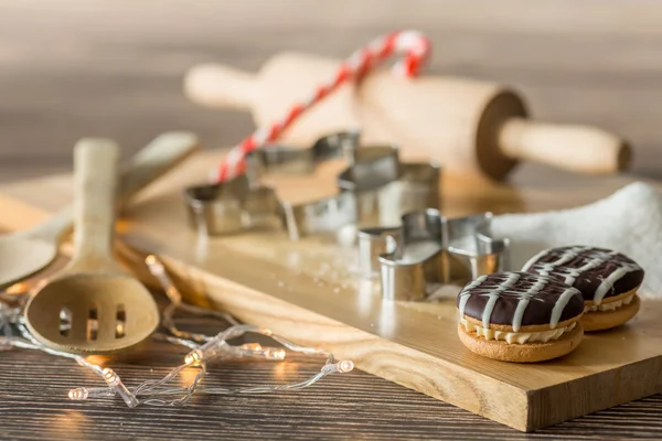 Galleta de Navidad en una encimera de cocina — Foto de Stock