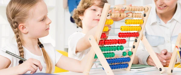 Wiskunde lessen op school — Stockfoto