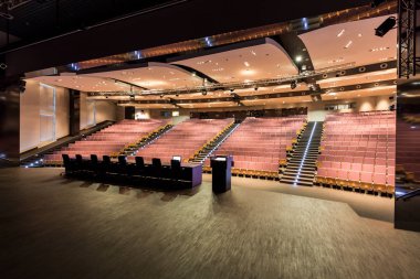 Lecturers' platform in academy's auditorium clipart