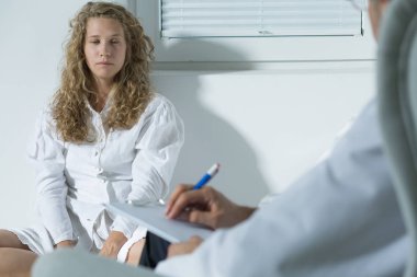 Teenage mental hospital patient  clipart