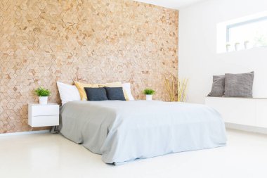 Modern minimalist çevre dostu yatak odası