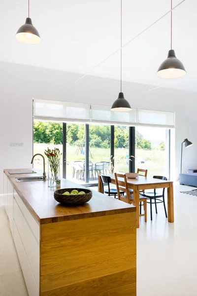 Minimalist modern room with kitchenette — Stock Photo, Image