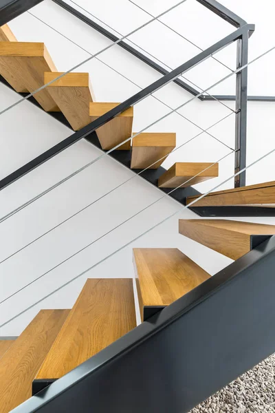 Minimalist wooden staircase — Stock Photo, Image