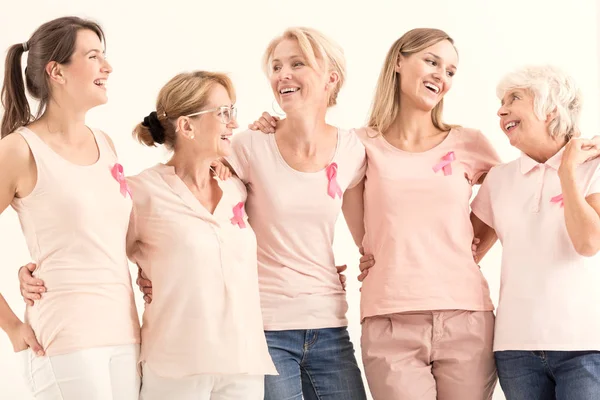 Women promoting breast cancer prevention