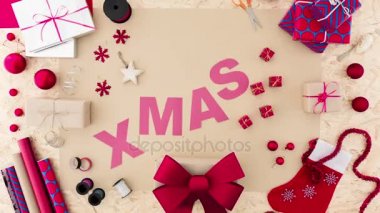 Pink Xmas tablo üzerinde yazma