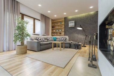 Bej tonlarında rahat salon