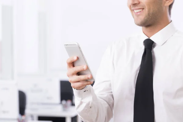 Elegant man choosing phone number — Stock Photo, Image