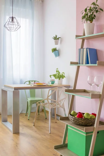 Pastel dining room — Stock Photo, Image