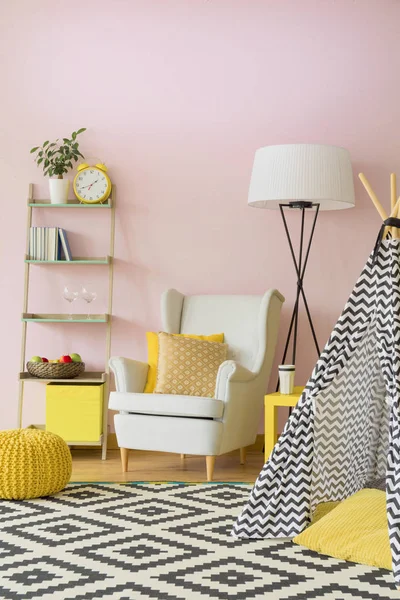 Pastel living room interior