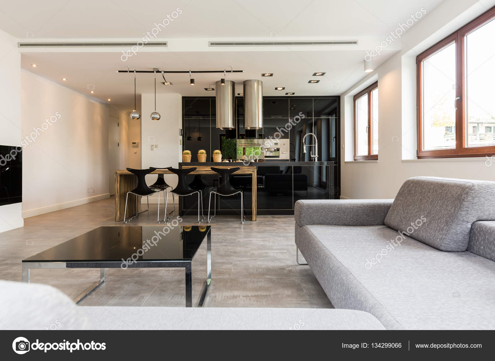 Minimalista soggiorno con zona pranzo — foto stock © photographee.eu ... Zona soggiorno