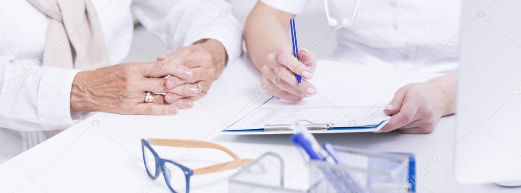 Doctor conducting a medical interview