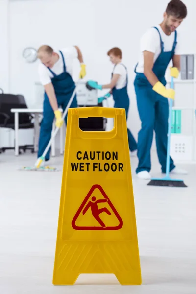 Wet floor sign — Stock Photo, Image