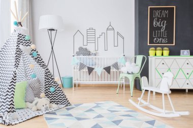 Bir küçük maceracı'nın oda için İskandinav ilham