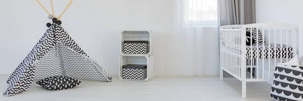 Black and white nursery — Stock Photo, Image