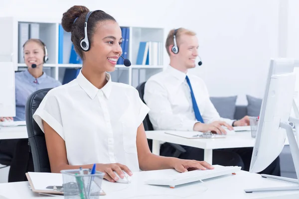 Telemarketers during work — Stock Photo, Image