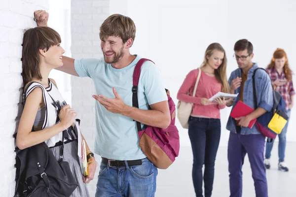 Flirting with friend — Stock Photo, Image